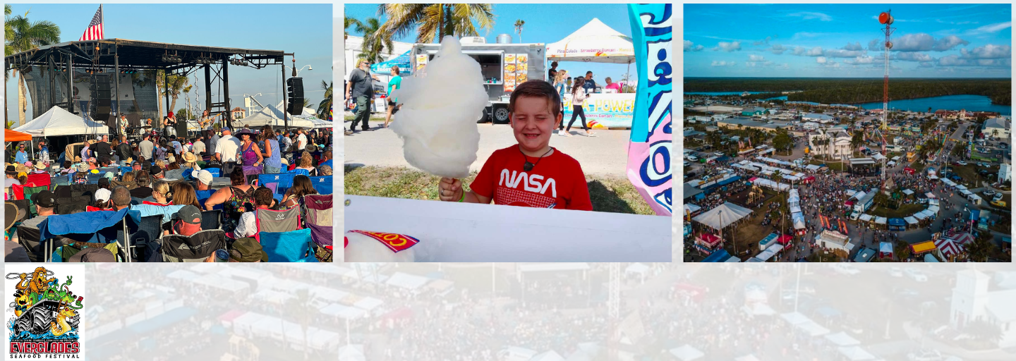 Local seafood vendors display at the 2025 festival